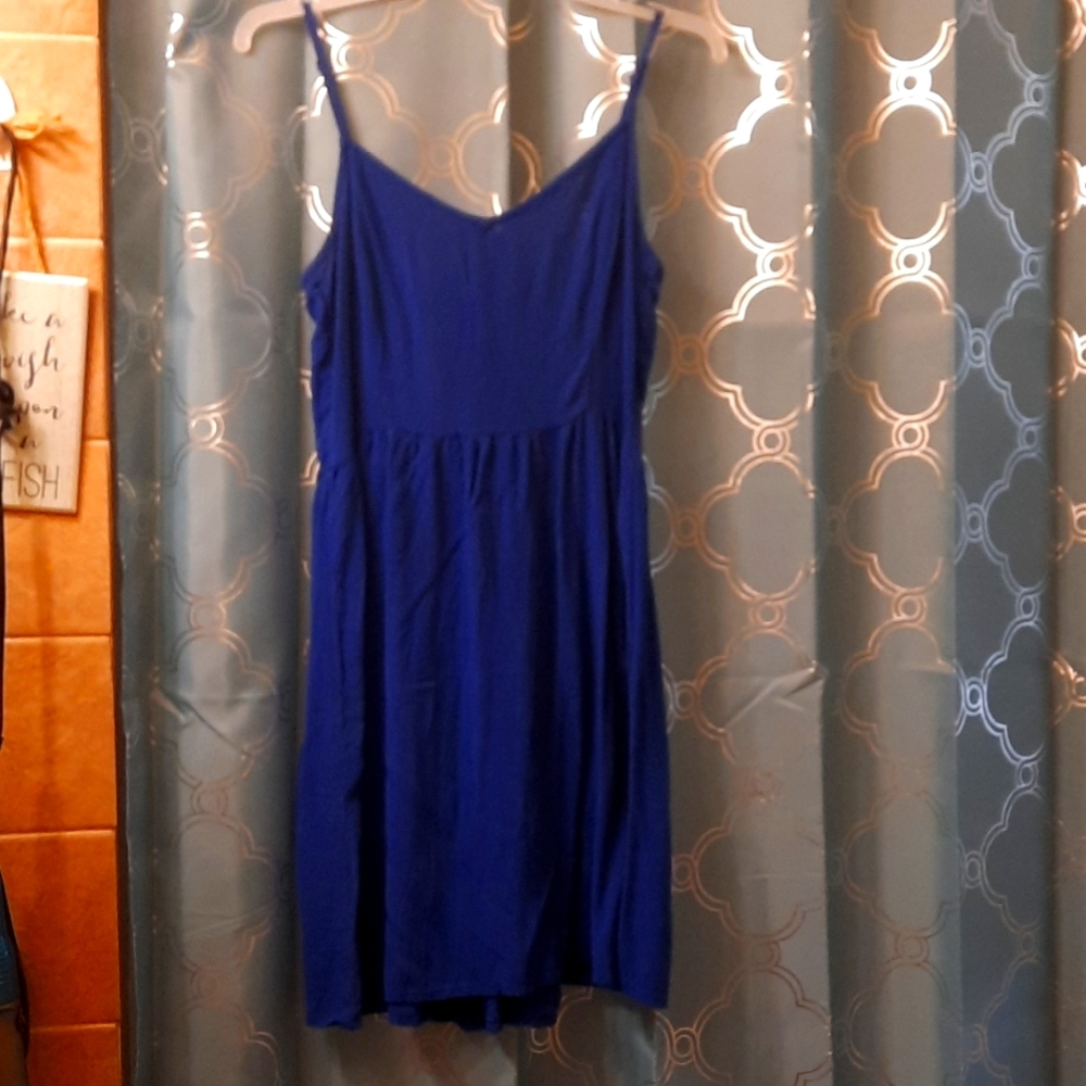 Blue sun dress cute and sexy whether u dress it up or down
